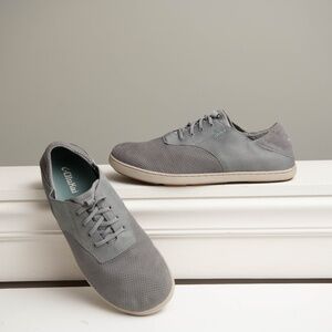 Olukai Nohea Moku Gray Boat Shoes Slip On Sneakers, Men's Size 11 Lace up Knit